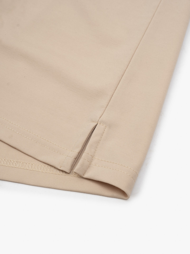 Áo Polo Rayon Rã Phối In Logo M Form Regular PO163 Màu Be Nhạt