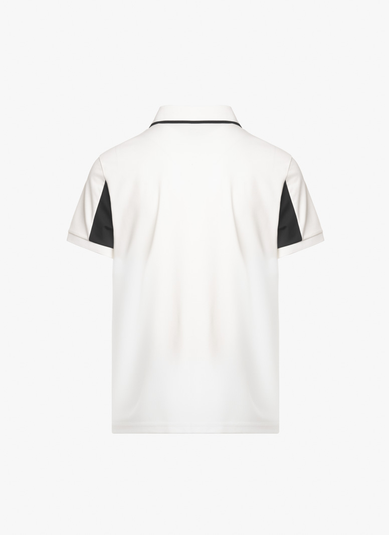 Áo Polo Rayon Rã Phối In Logo M Form Regular PO163 Màu Trắng