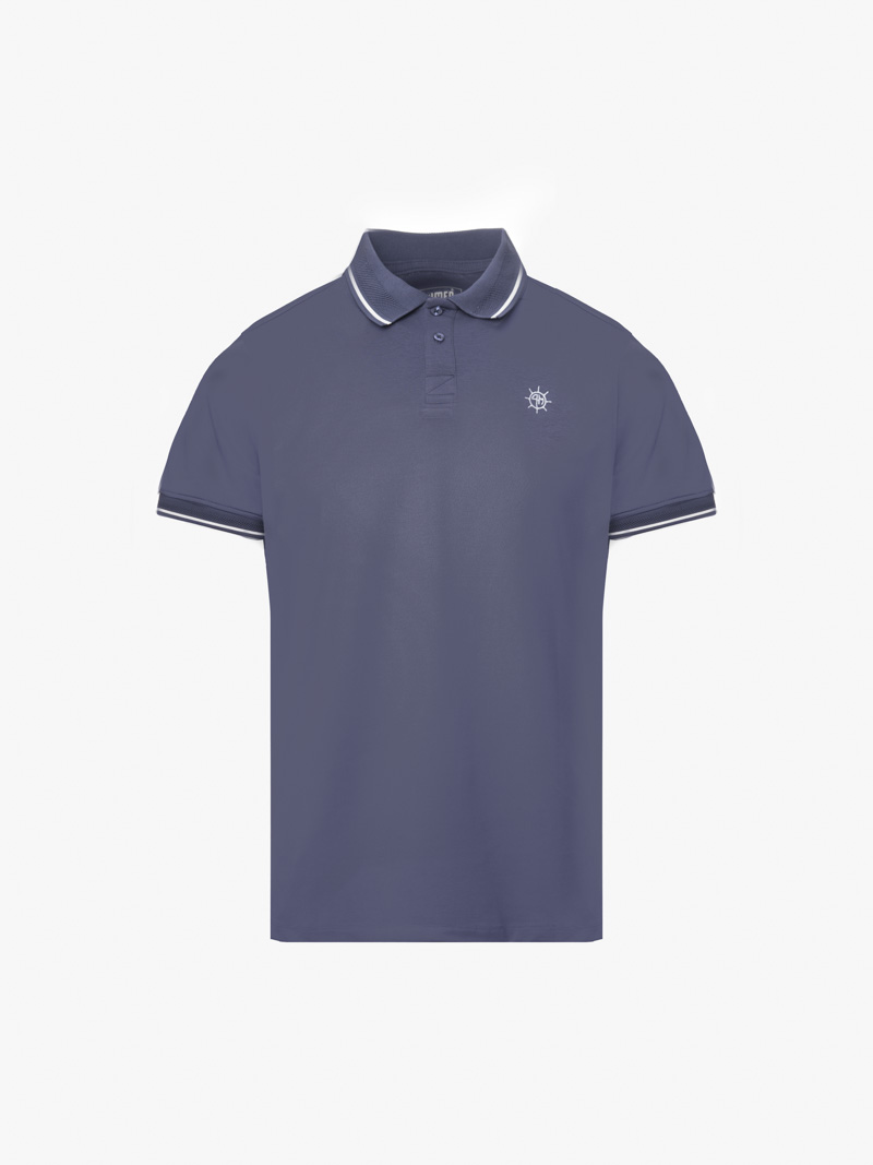 Áo Polo Thêu Bánh Lái 4M Form Slimfit PO156 Màu Xanh Đen