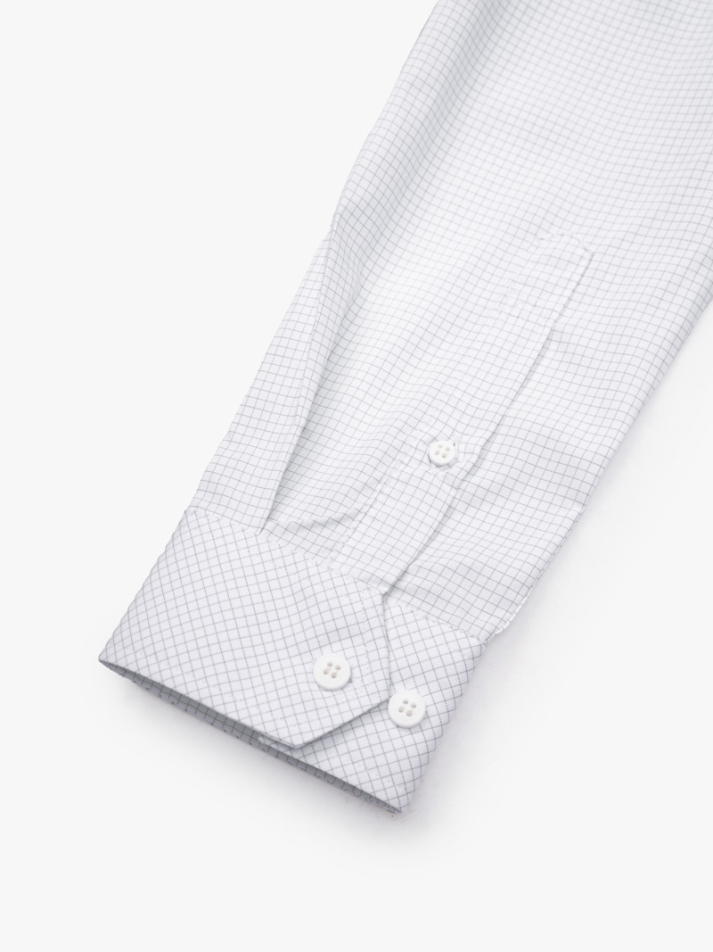 Áo Sơ Mi Caro Hạn Chế Nhăn Wrinkle X Thêu Logo M Ở Ngực Form Slimfit SM175 Caro Đen