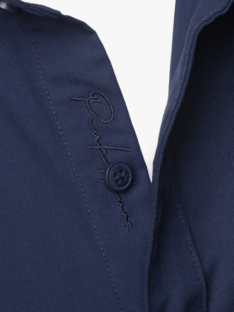 Áo Sơ Mi Diễu Ly Hạn Chế Nhăn Wrinkle X Thêu Peakhour Form Slimfit SM182 Màu Xanh Đen