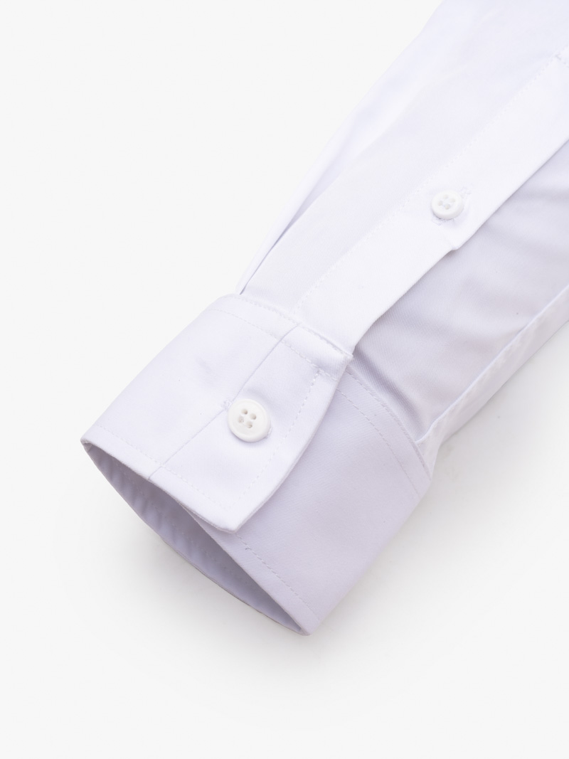 Áo Sơ Mi Diễu Ly Hạn Chế Nhăn Wrinkle X Thêu Peakhour Form Slimfit SM187 Màu Trắng