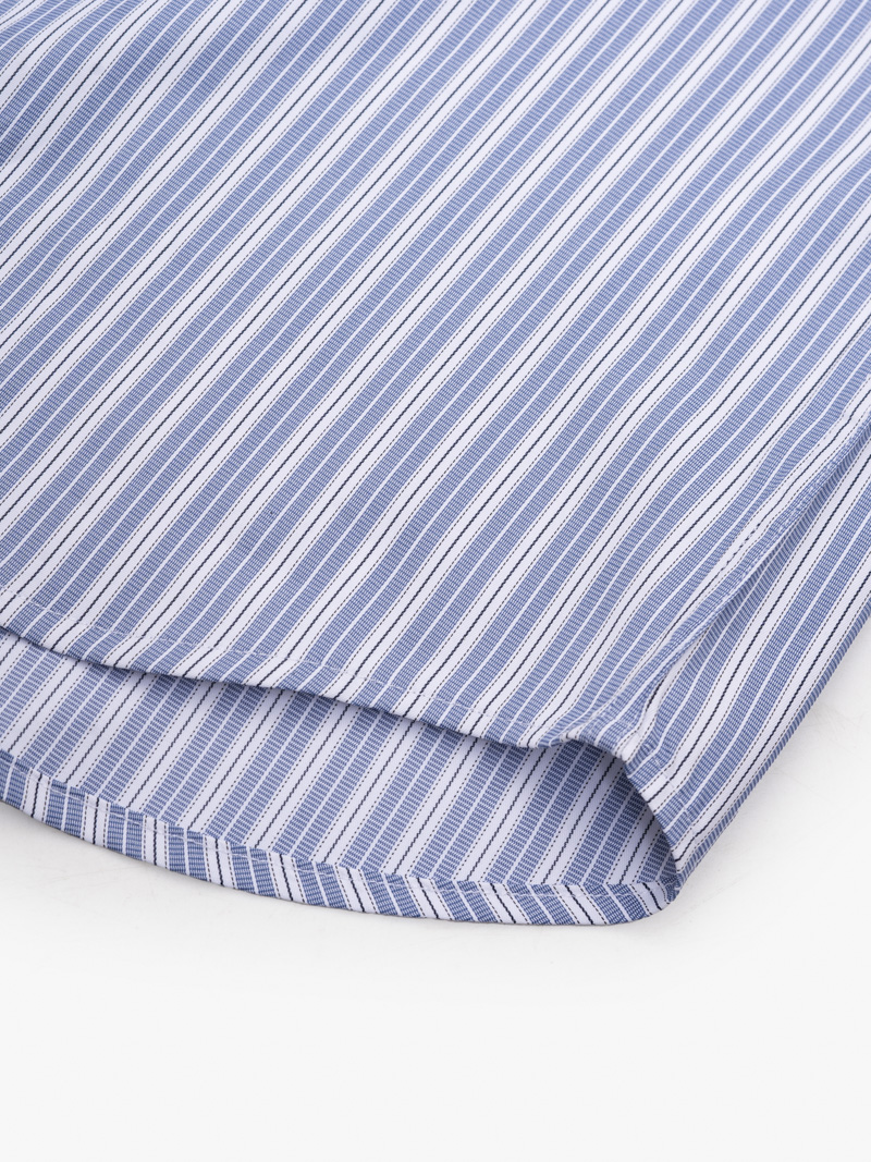 Áo Sơ Mi Sọc Hạn Chế Nhăn Wrinkle X Thêu Chữ Peak Hour Form Slimfit SM176