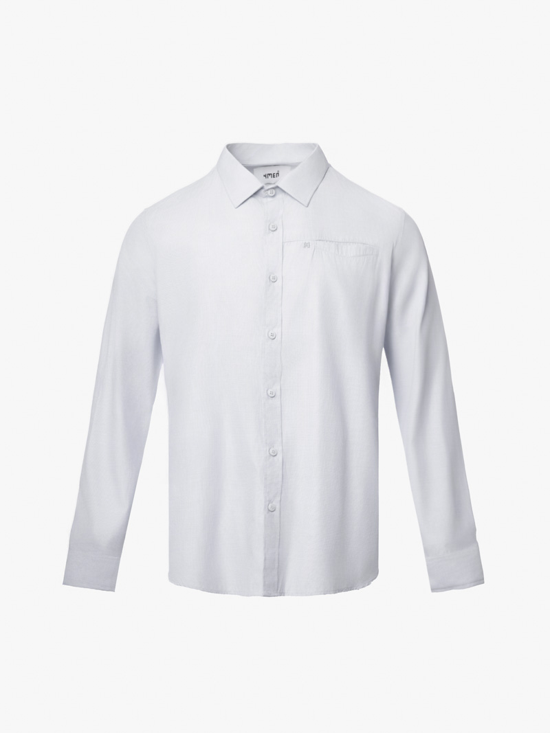 Áo Sơ Mi Sọc Hạn Chế Nhăn Wrinkle X Thêu M Ở Túi Form Slimfit SM174 Sọc Đen