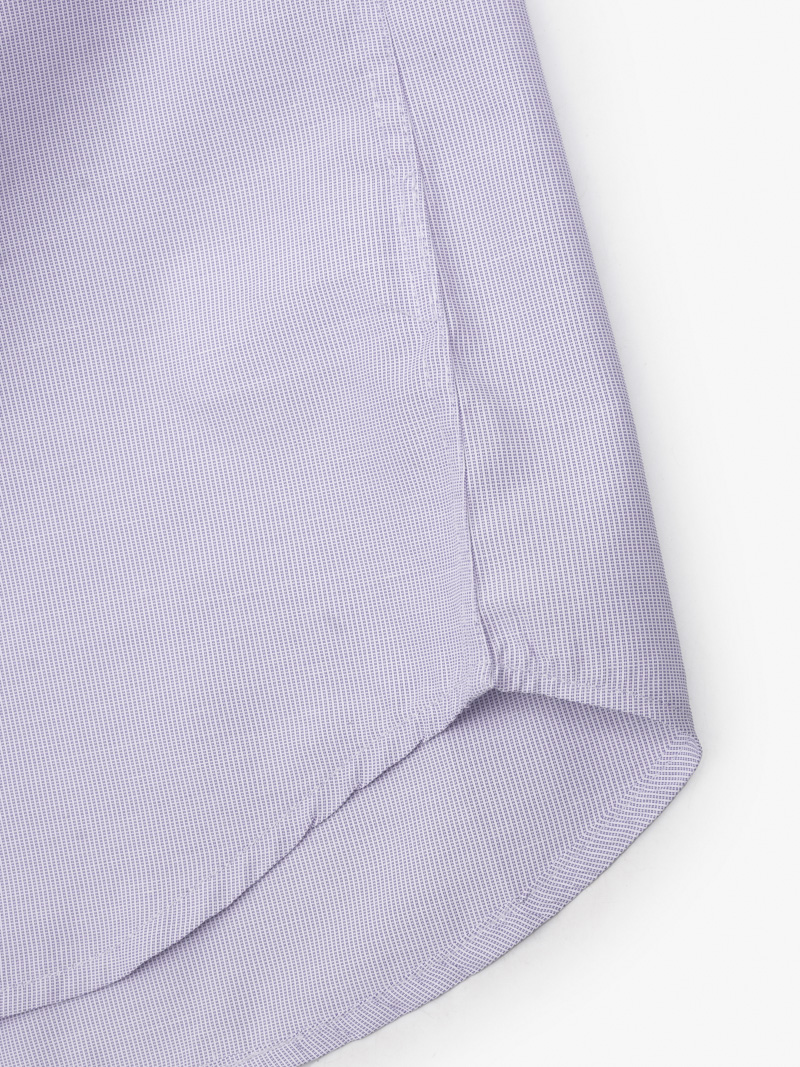 Áo Sơ Mi Sọc Hạn Chế Nhăn Wrinkle X Thêu M Ở Túi Form Slimfit SM174 Sọc Tím