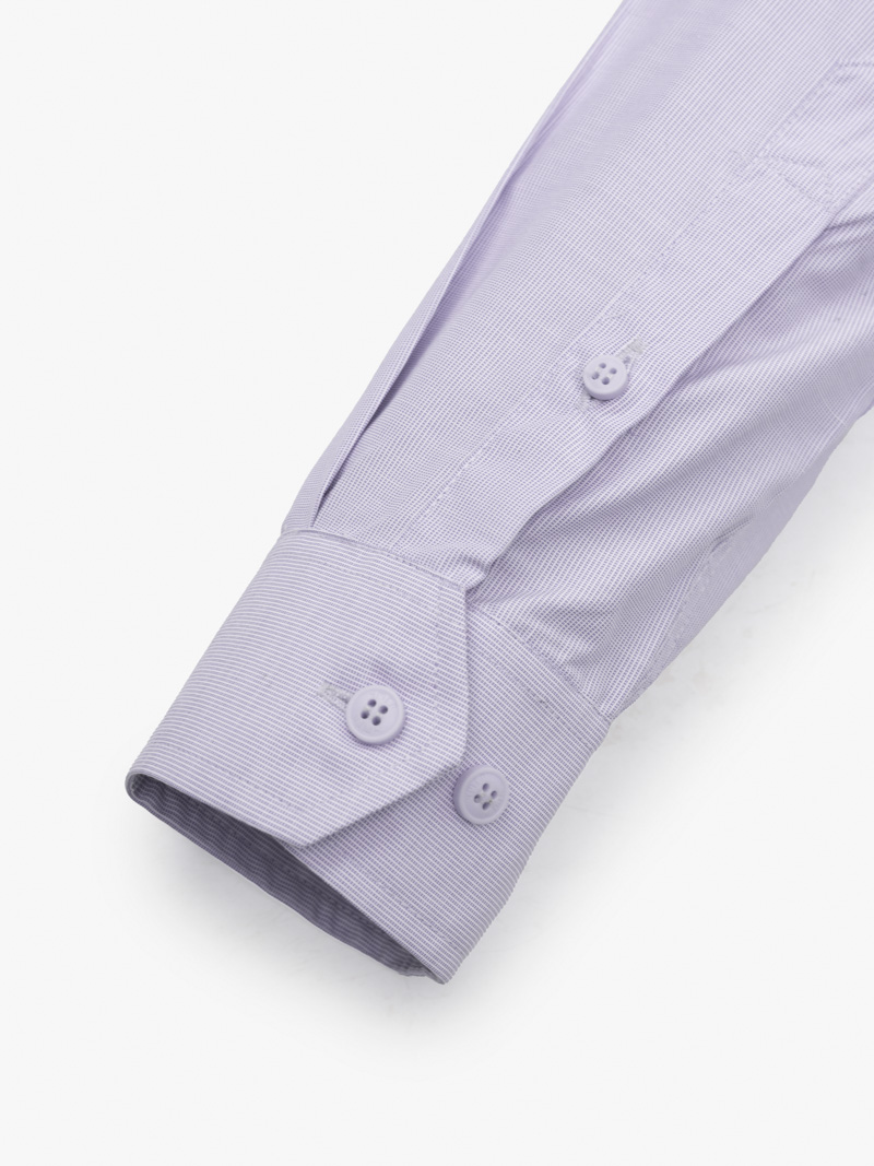 Áo Sơ Mi Sọc Hạn Chế Nhăn Wrinkle X Thêu M Ở Túi Form Slimfit SM174 Sọc Tím