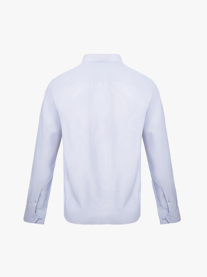 Áo Sơ Mi Sọc Hạn Chế Nhăn Wrinkle X Thêu M Ở Túi Form Slimfit SM174 Sọc Xanh Biển