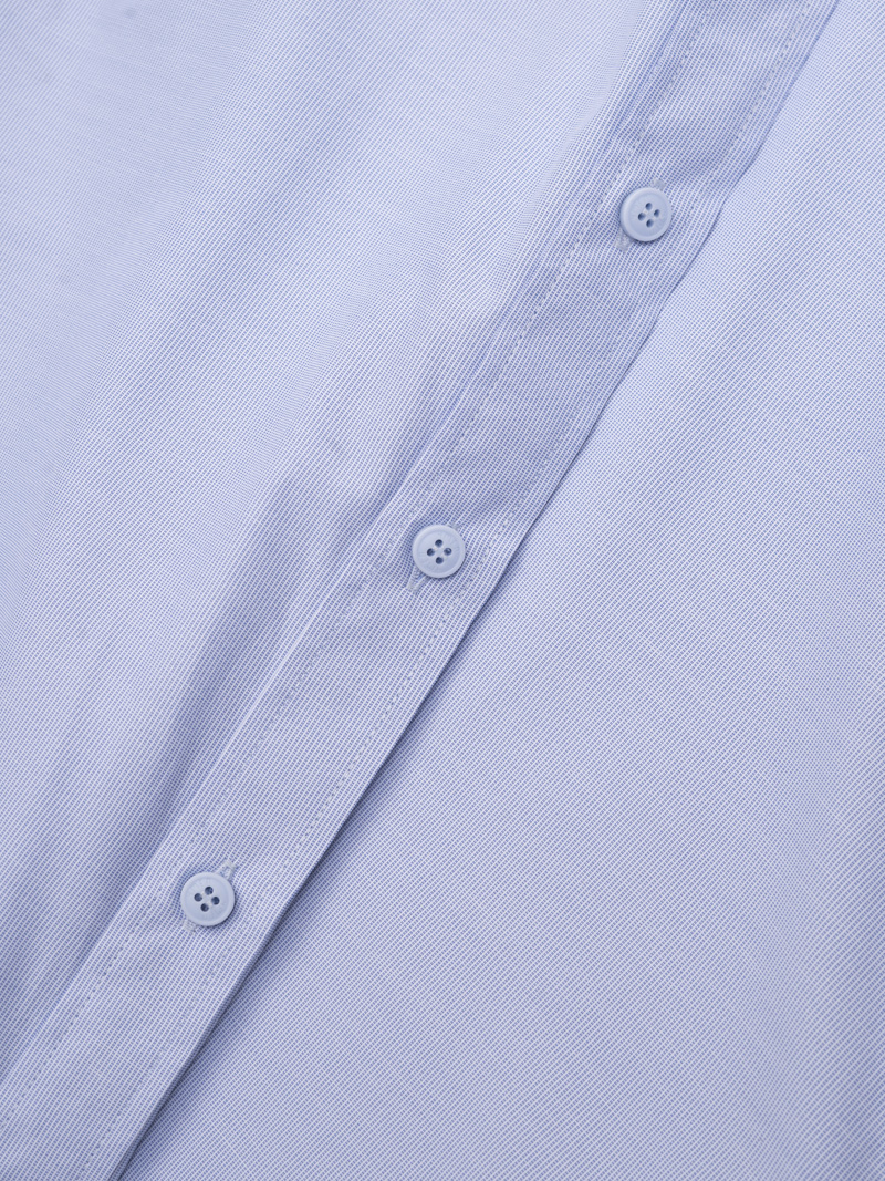 Áo Sơ Mi Sọc Hạn Chế Nhăn Wrinkle X Thêu M Ở Túi Form Slimfit SM174 Sọc Xanh Biển