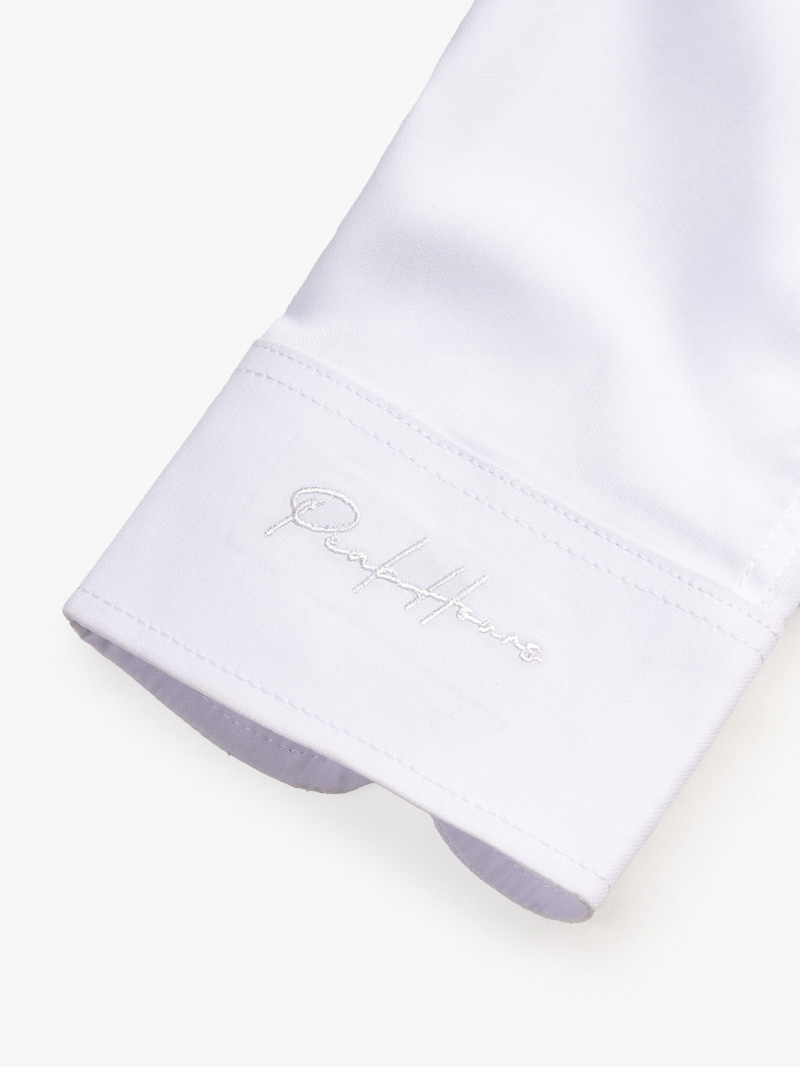 Áo Sơ Mi Trơn Hạn Chế Nhăn Wrinkle X Thêu Peakhour Form Slimfit SM181 Màu Trắng Kem