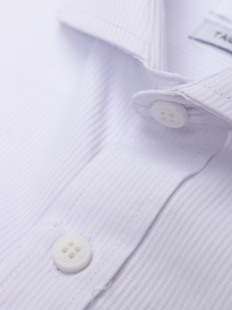 Áo Sơ Mi Sọc Thêu Huy Hiệu M Form Tailored SM180 Sọc Trắng