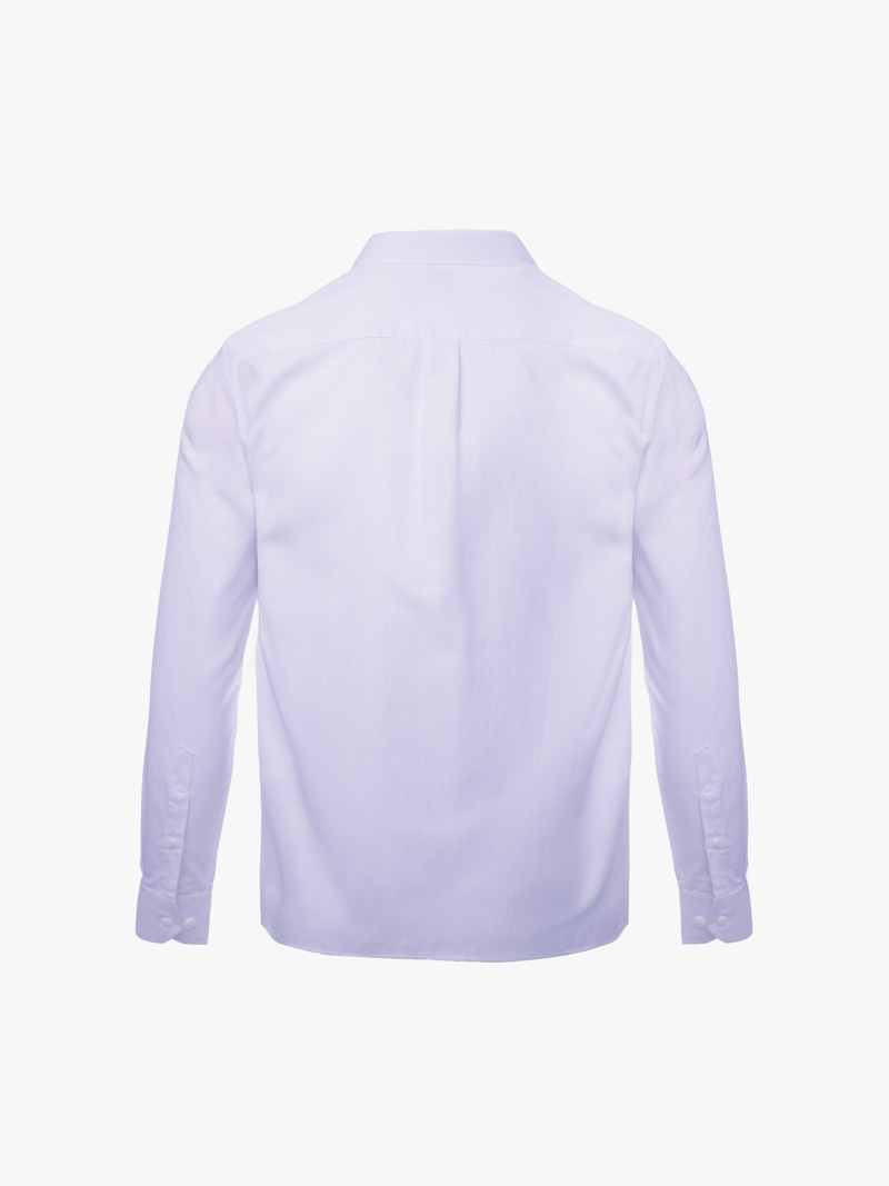 Áo Sơ Mi Sọc Thêu Huy Hiệu M Form Tailored SM180 Sọc Tím