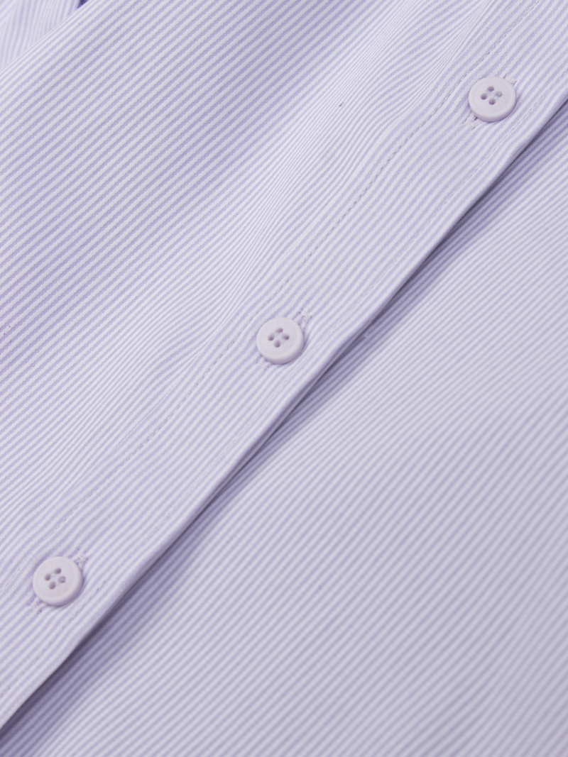 Áo Sơ Mi Sọc Thêu Huy Hiệu M Form Tailored SM180 Sọc Tím