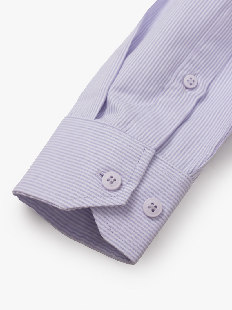 Áo Sơ Mi Sọc Thêu Huy Hiệu M Form Tailored SM180 Sọc Tím