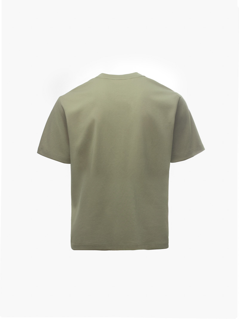 Áo Thun In Chữ Wave To The Beach Form Relax AT174 Màu Rêu