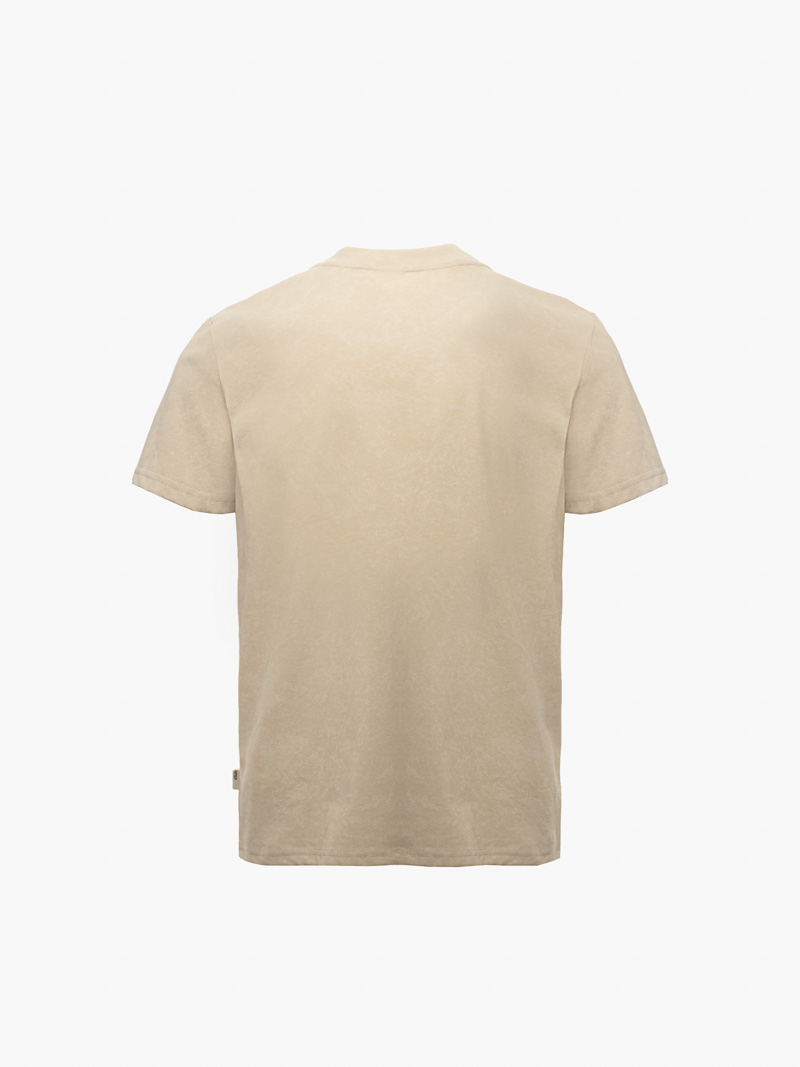 Áo Thun Wash Loang In Chữ Hopeless Dream Form Regular AT172 Màu Be