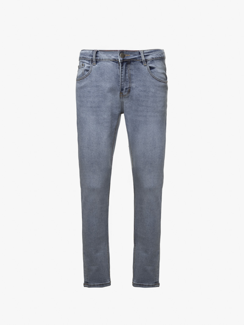 Quần Jeans Trơn Xanh Nhạt Form Slimfit QJ113