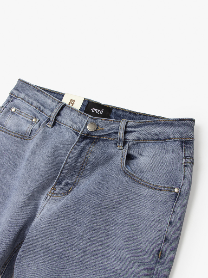 Quần Jeans Trơn Xanh Nhạt Form Slimfit QJ113