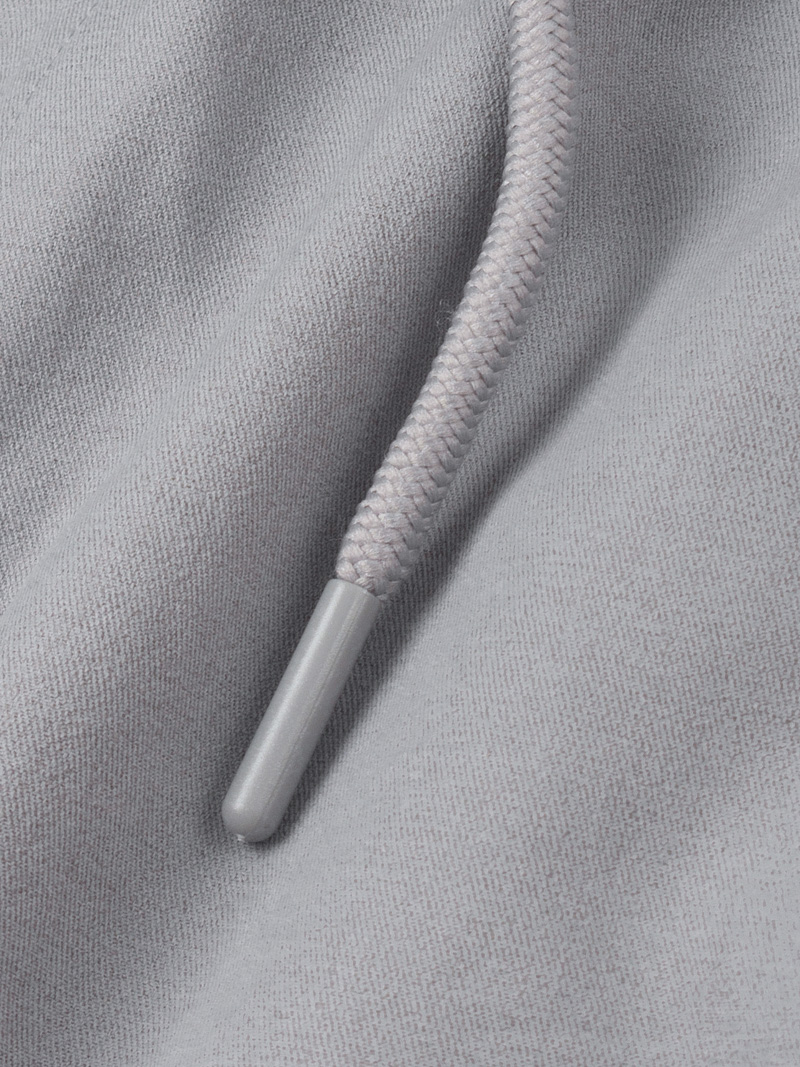 Quần Short Kaki Lưng Thun Gắn Nhãn Trang Trí Form Straight QS067 Màu Xám Nhạt