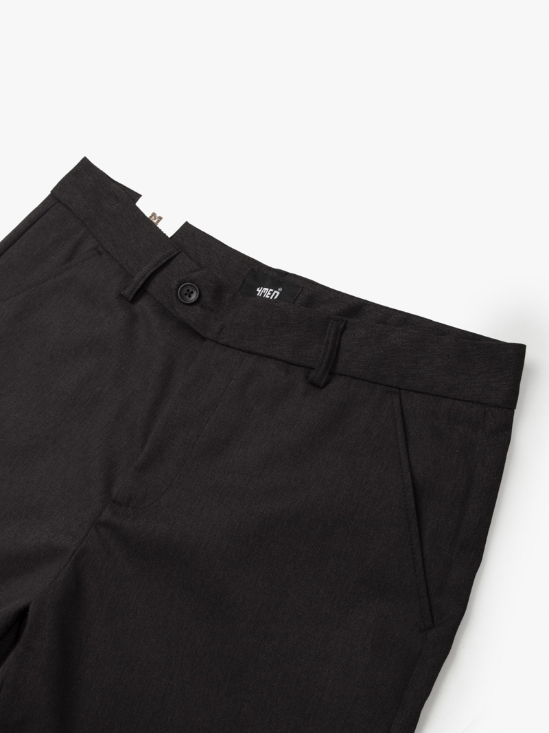 Quần Short Linen Trơn Form Straight QS068 Màu Đen