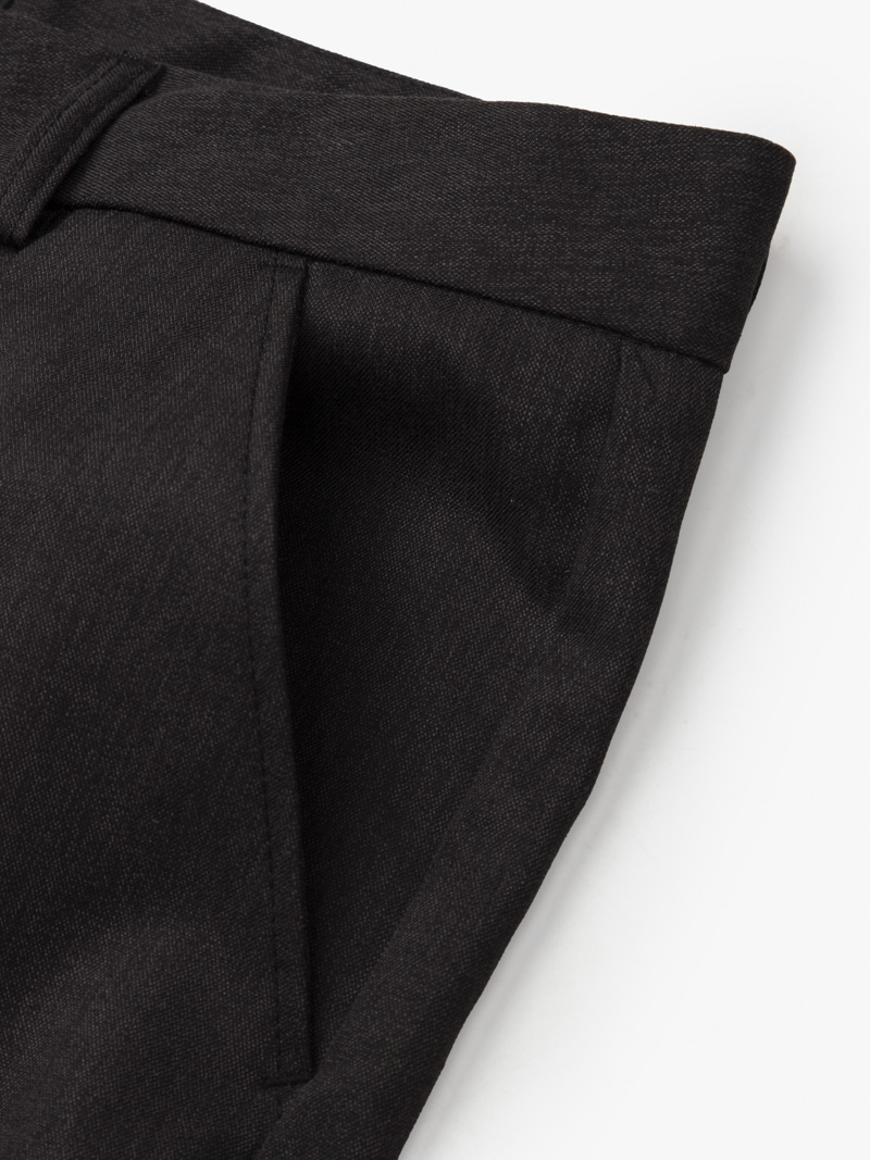 Quần Short Linen Trơn Form Straight QS068 Màu Đen