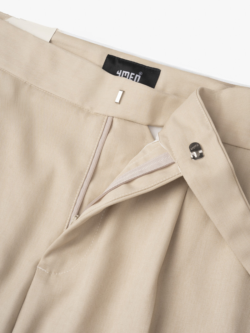 Quần Tây Sidetab Hai Bên Slimfit Trơn QT067 Màu Kem