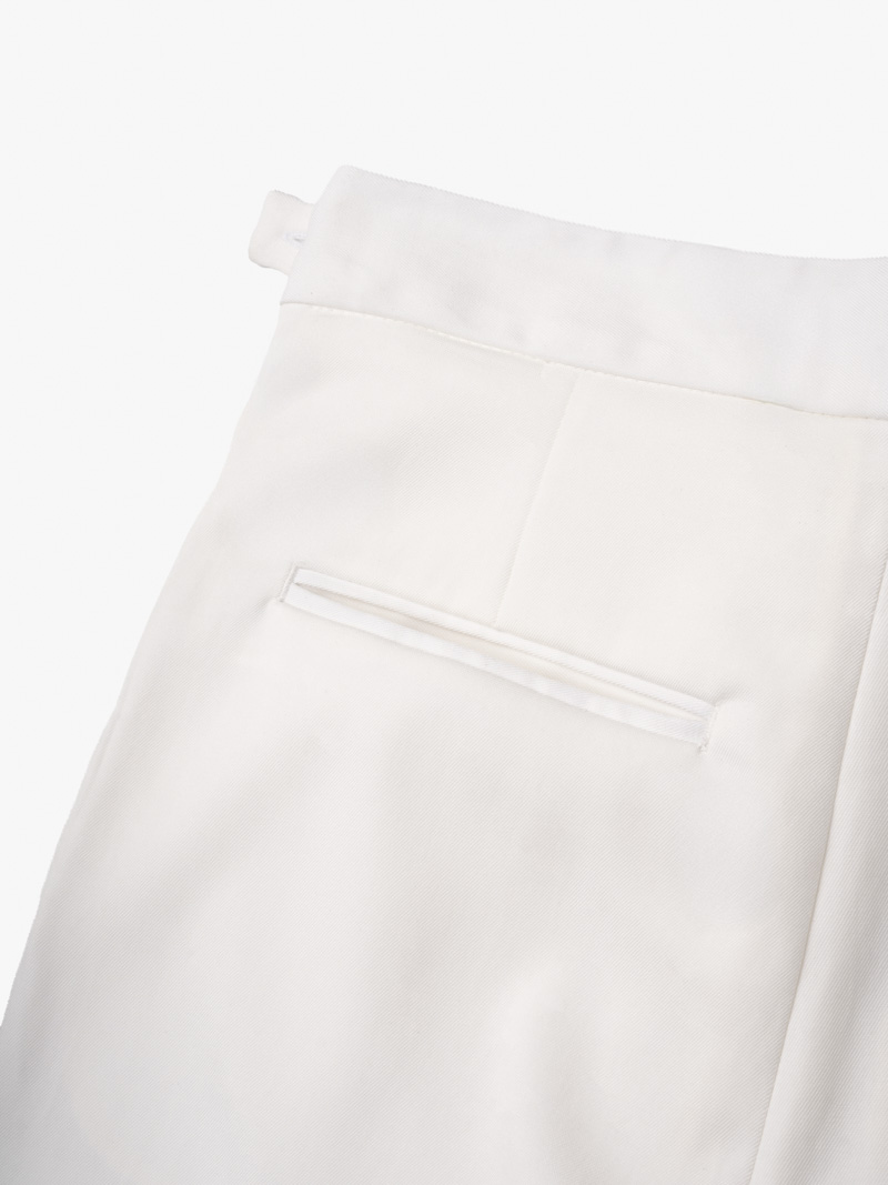 Quần Tây Sidetab Hai Bên Slimfit Trơn QT067 Màu Trắng