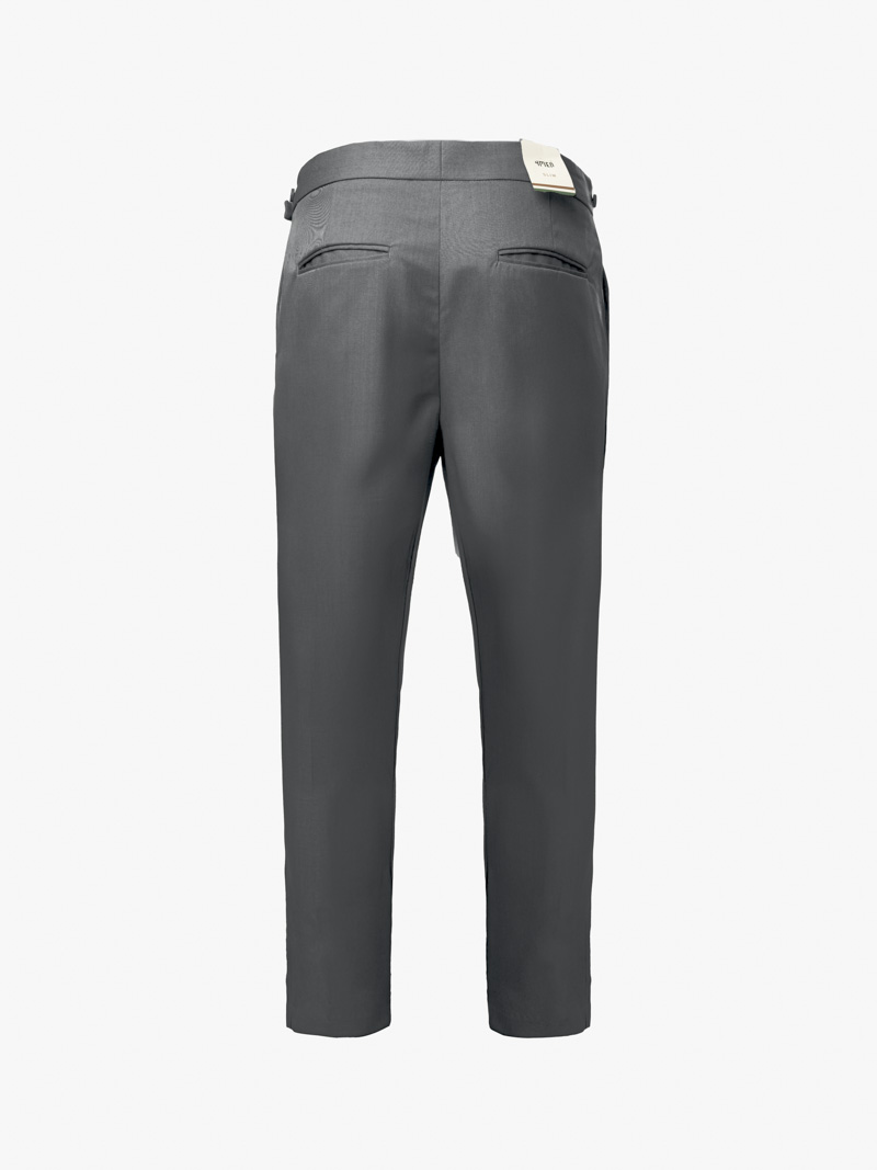 Quần Tây Sidetab Hai Bên Slimfit Trơn QT067 Màu Xám