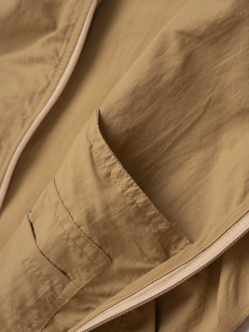 Áo Khoác Dù Chống Nắng UV-PROX 1 Lớp Trơn Form Regular AK072 Màu Be Đậm