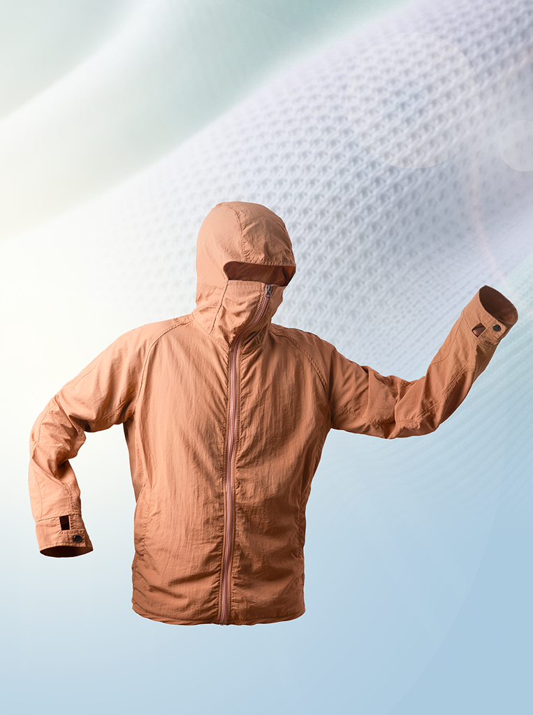 Áo Khoác Dù Chống Nắng UV-PROX 1 Lớp Trơn Form Regular AK072 Màu Cam