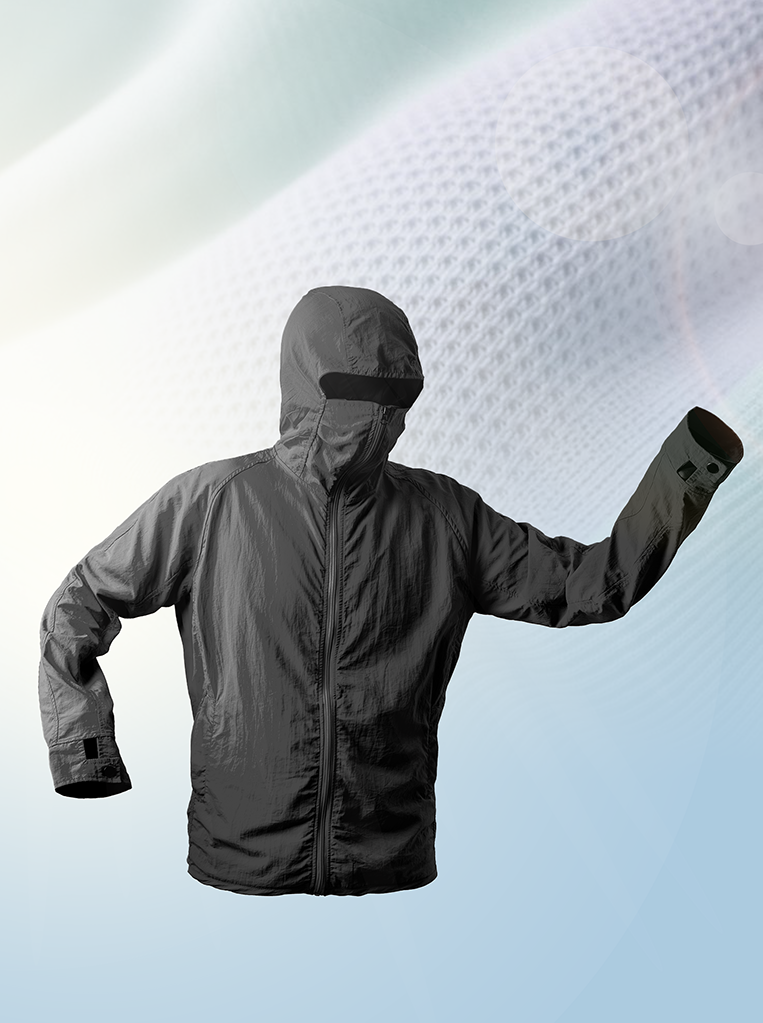 Áo Khoác Dù Chống Nắng UV-PROX 1 Lớp Trơn Form Regular AK072 Màu Đen