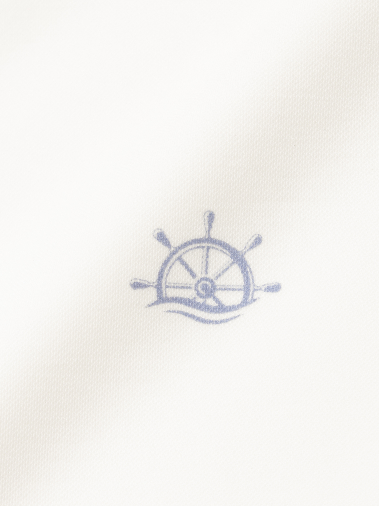 Áo Polo Rayon In Logo Bánh Lái Form Regular PO165 Màu Trắng