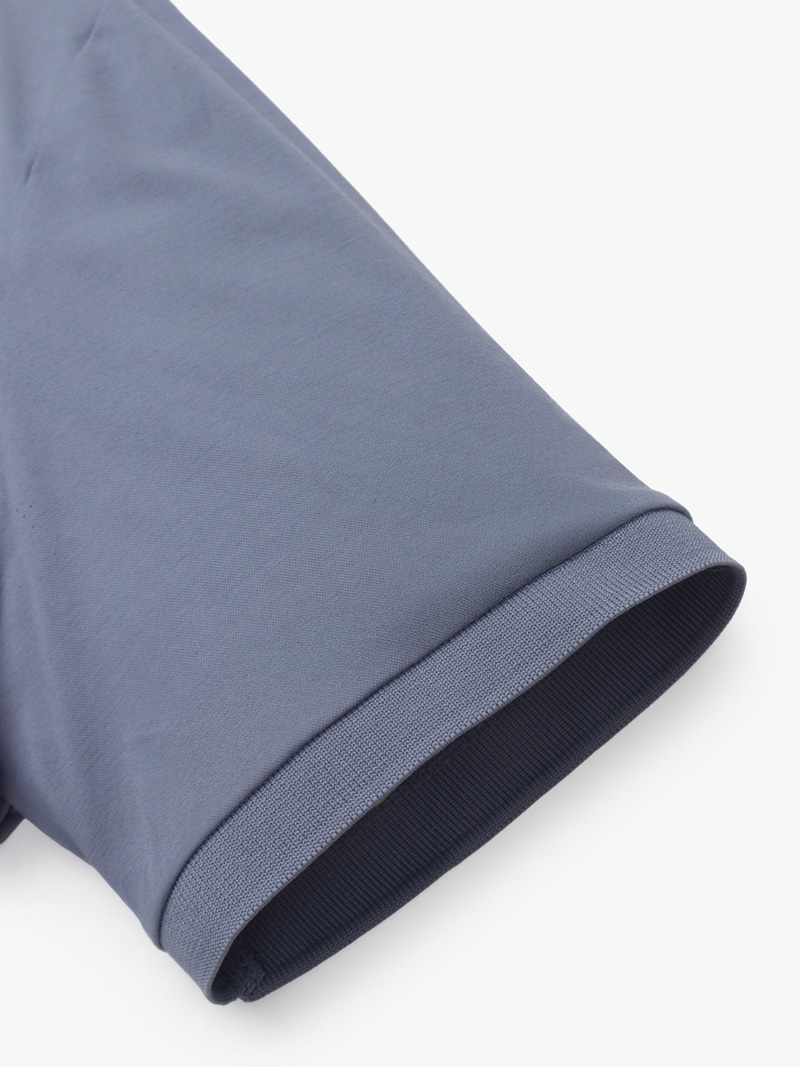 Áo Polo Rayon In Logo Bánh Lái Form Regular PO165 Màu Xanh Đá