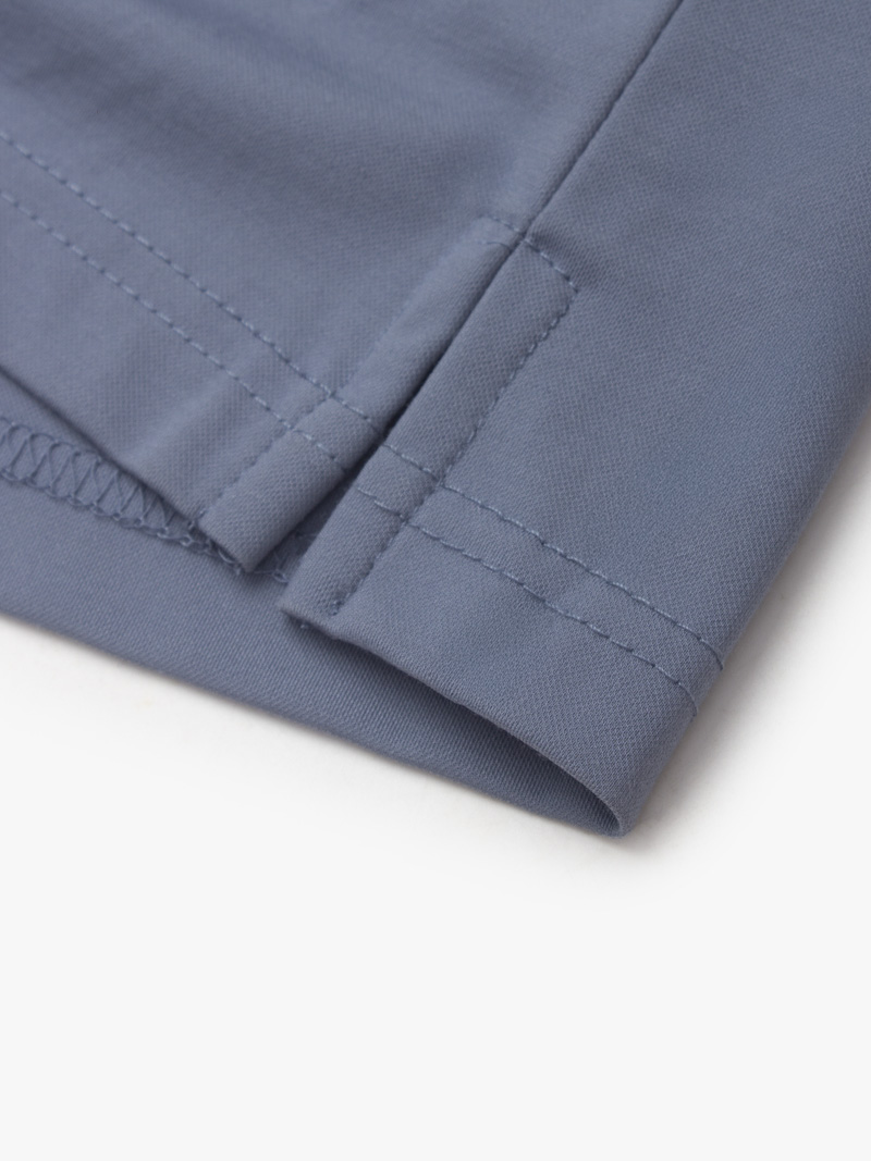 Áo Polo Rayon In Logo Bánh Lái Form Regular PO165 Màu Xanh Đá