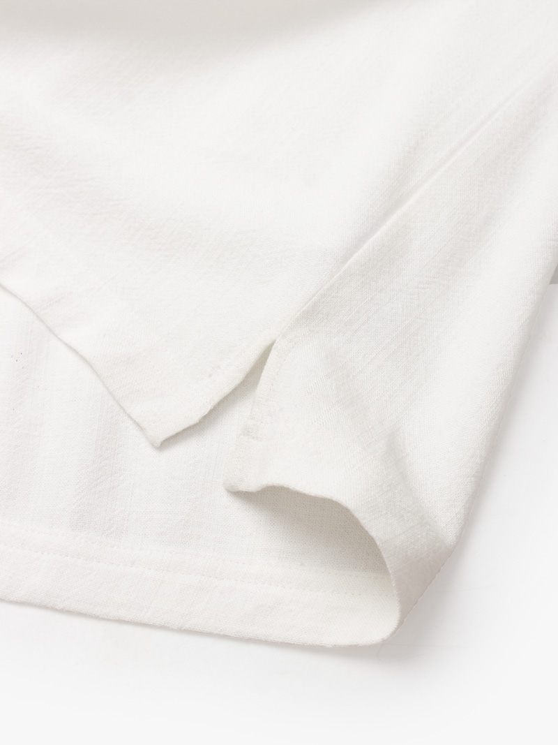 Áo Sơ Mi Linen Trắng Thêu Hình Mỏ Neo 4M Form Regular SM184 Màu Trắng