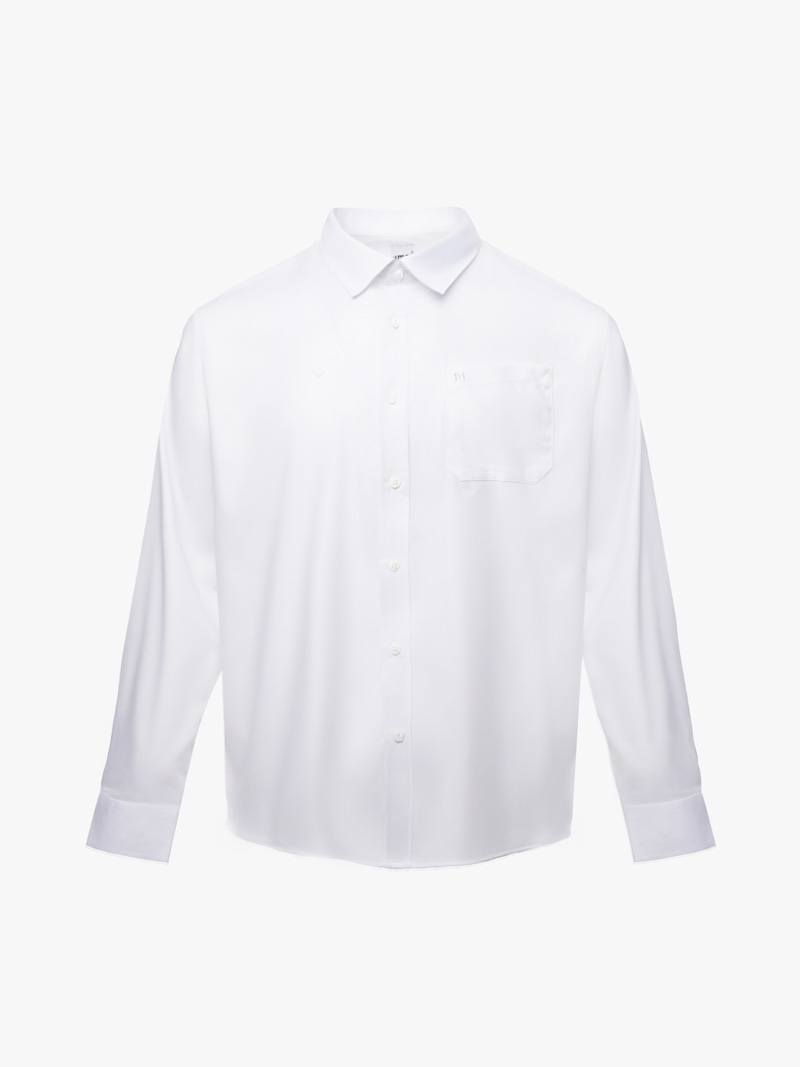 Áo Sơ Mi Tay Dài Vải Modal Thêu Chữ M Form Regular SM189