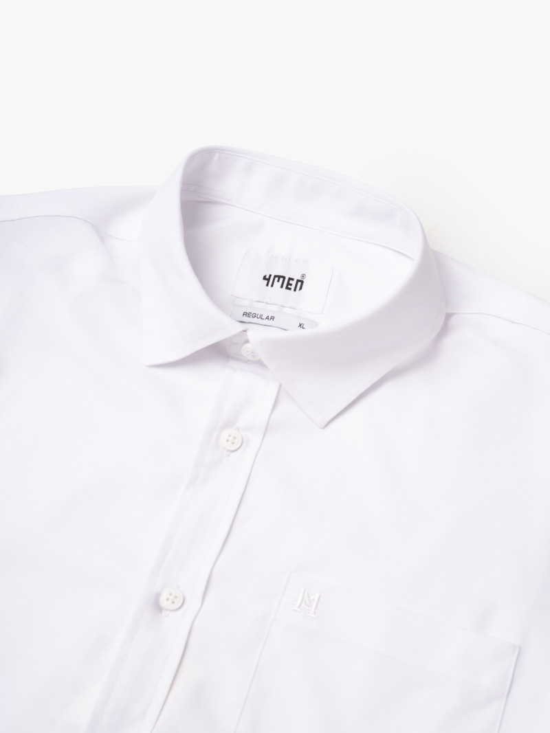 Áo Sơ Mi Tay Dài Vải Modal Thêu Chữ M Form Regular SM189