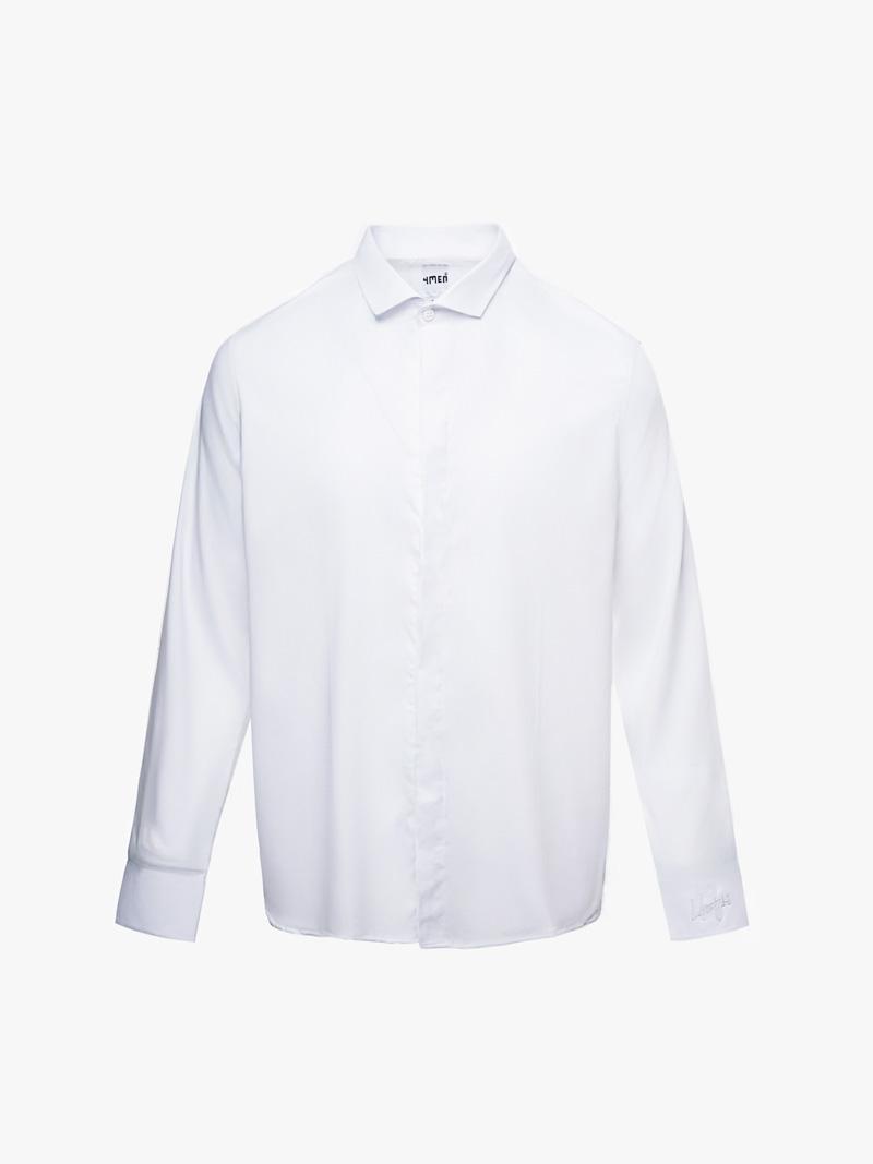 Áo Sơ Mi Tay Dài Vải Bamboo Thêu Chữ Liberty M Form Slimfit SM188