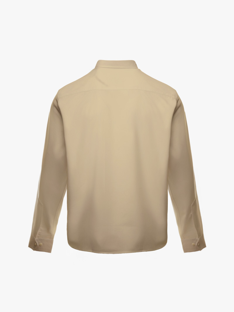 Áo Sơ Mi Trơn Tay Dài SM088 Màu Be