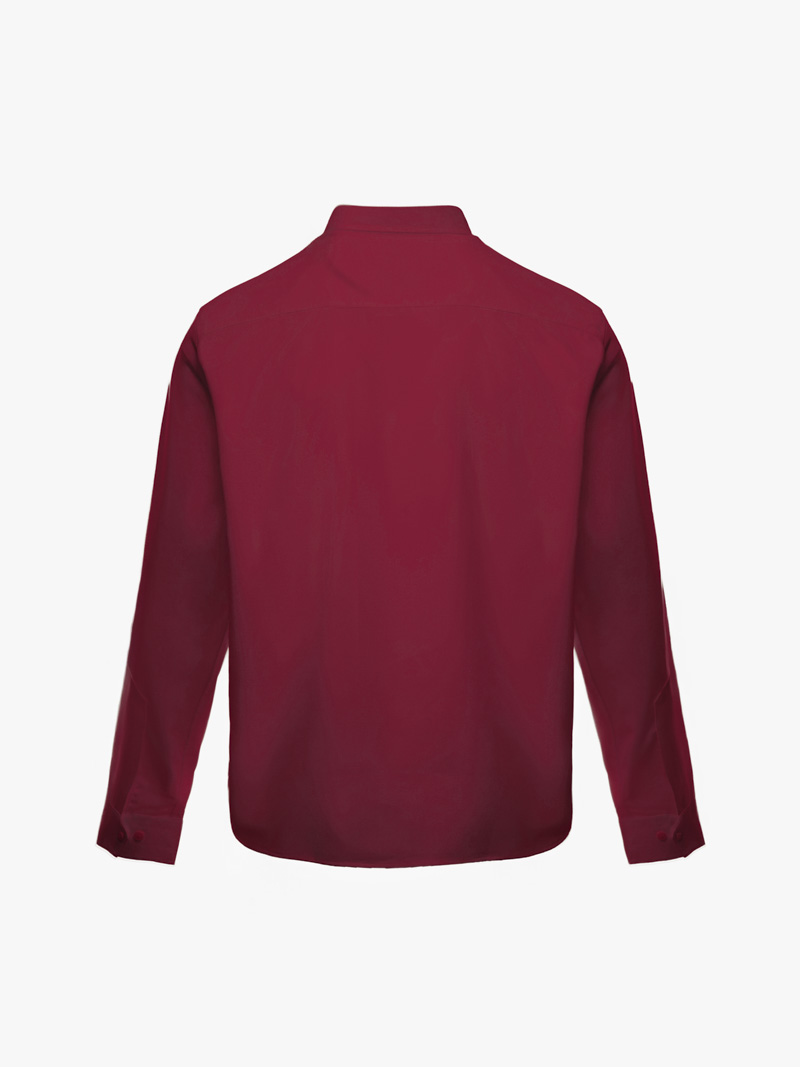 Áo Sơ Mi Trơn Tay Dài SM088 Màu Đỏ Đô