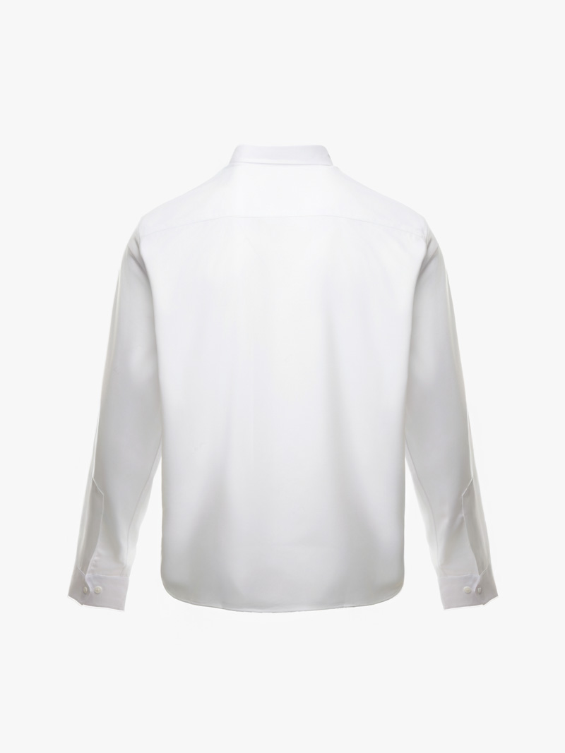 Áo Sơ Mi Trơn Tay Dài SM088 Màu Trắng Kem