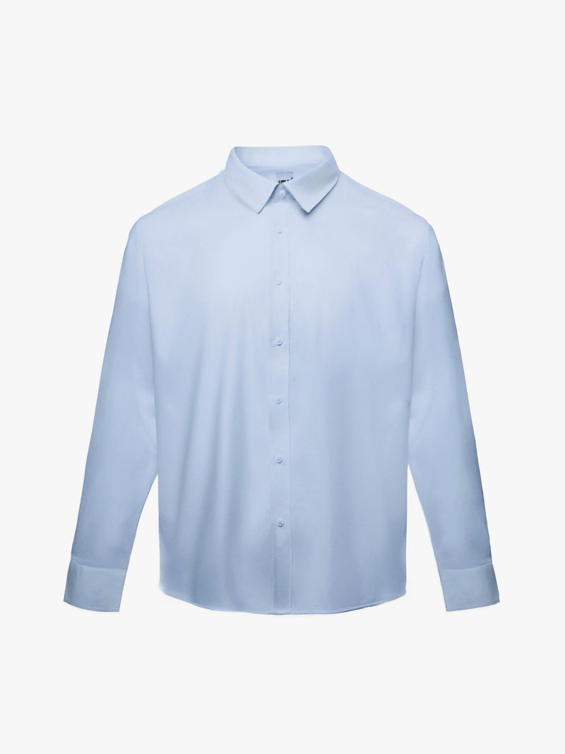 Áo Sơ Mi Trơn Tay Dài SM088 Màu Xanh Biển