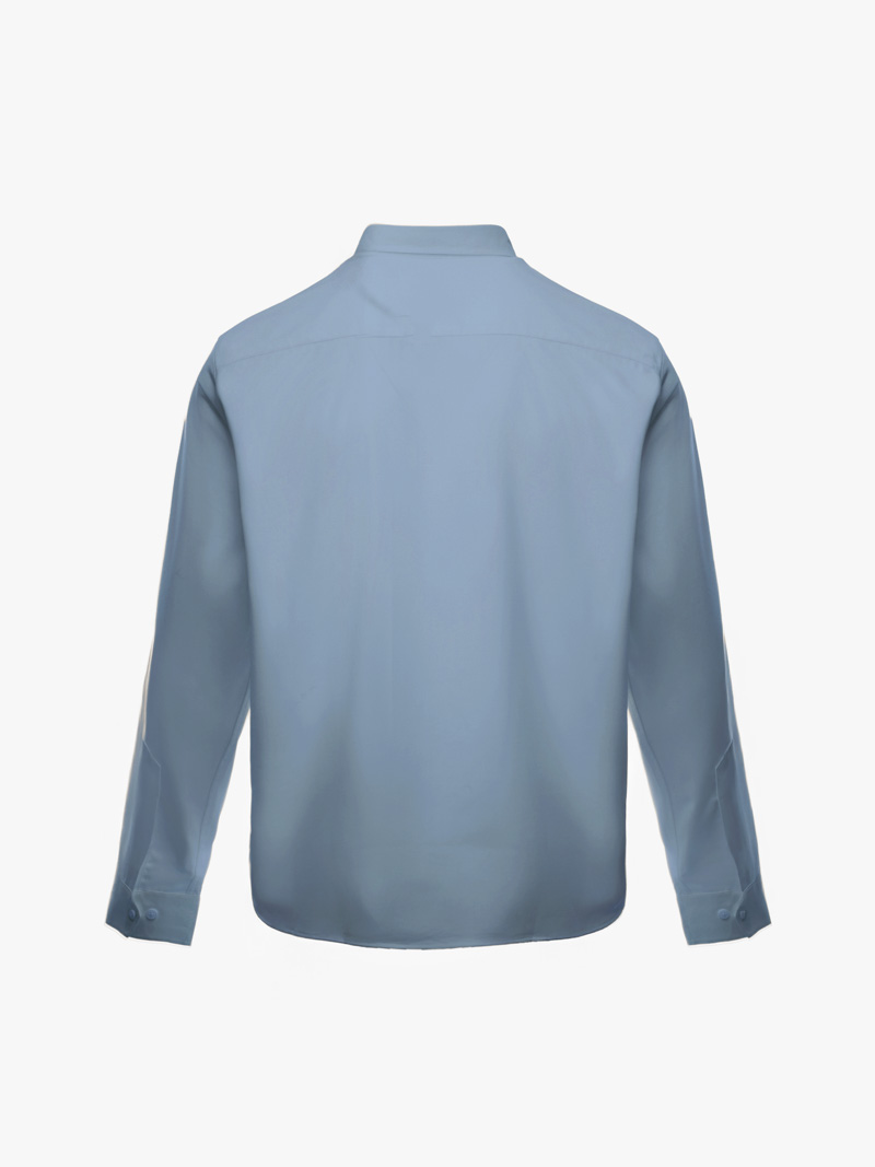 Áo Sơ Mi Trơn Tay Dài SM088 Màu Xanh Đá