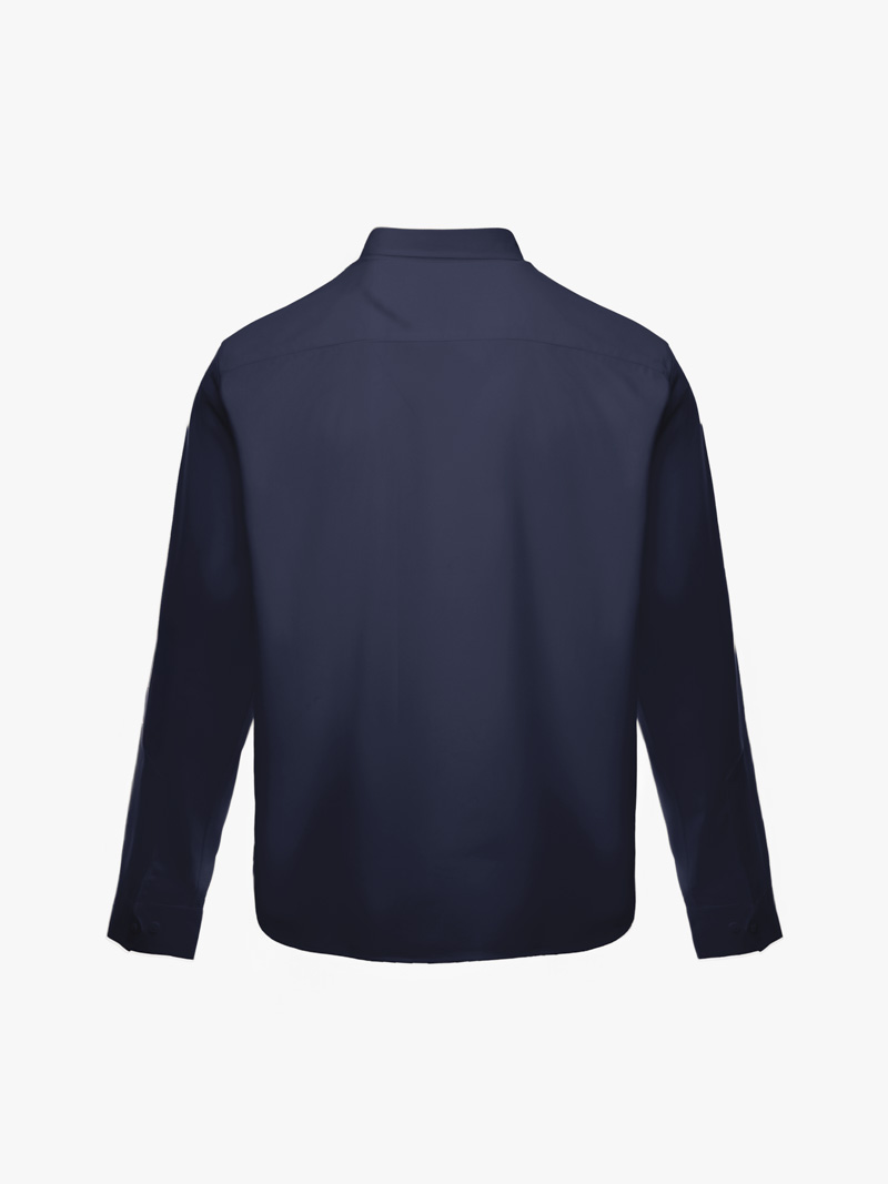 Áo Sơ Mi Trơn Tay Dài SM088 Màu Xanh Đen