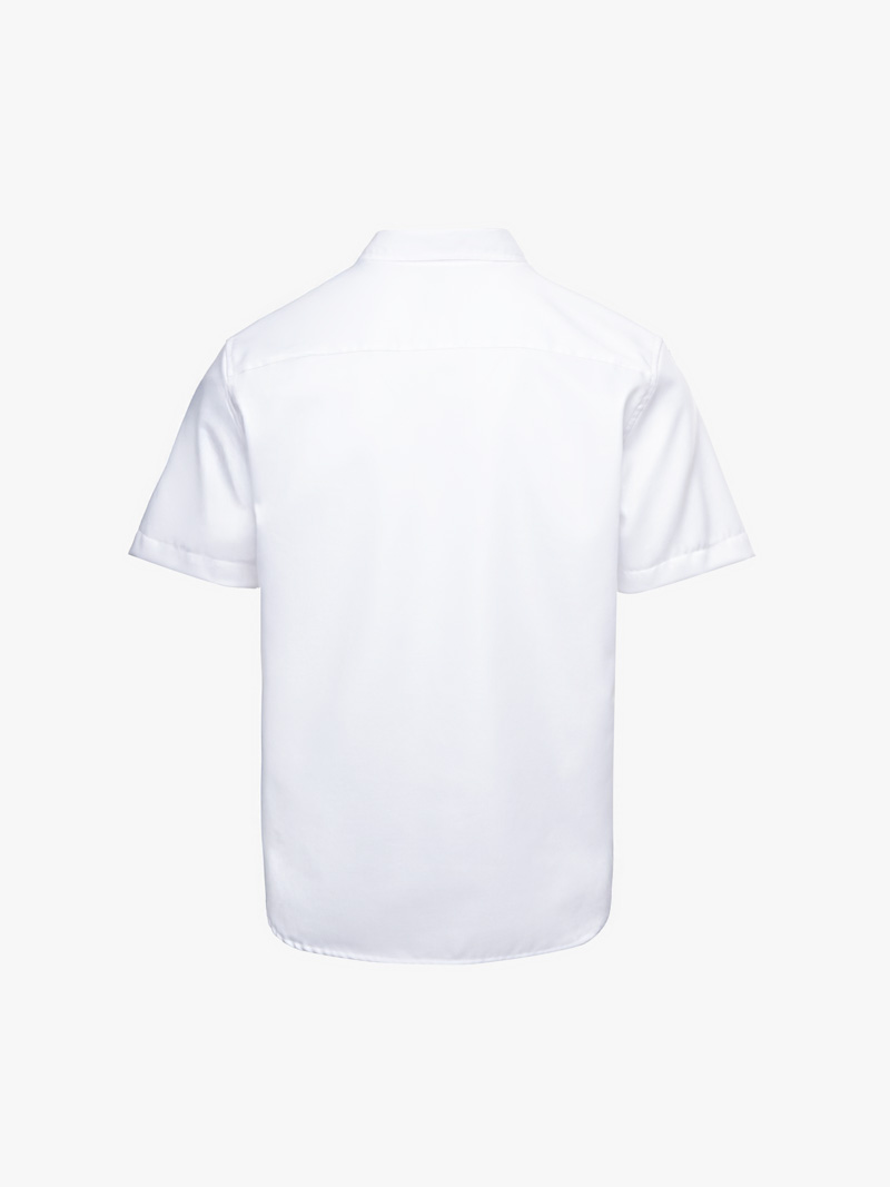 Áo Sơ Mi Tay Ngắn Trơn SM087 Màu Trắng Kem