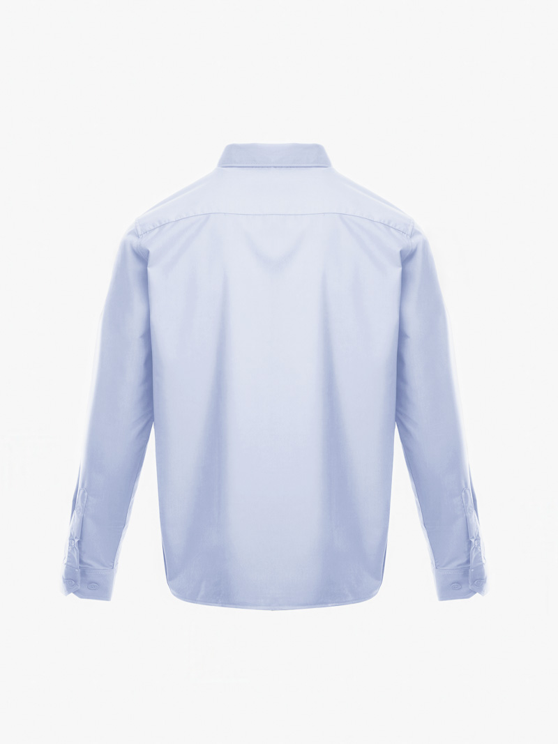 Áo Sơ Mi Trơn Vải Modal Ít Nhăn Form Slimfit SM079 Màu Xanh Biển