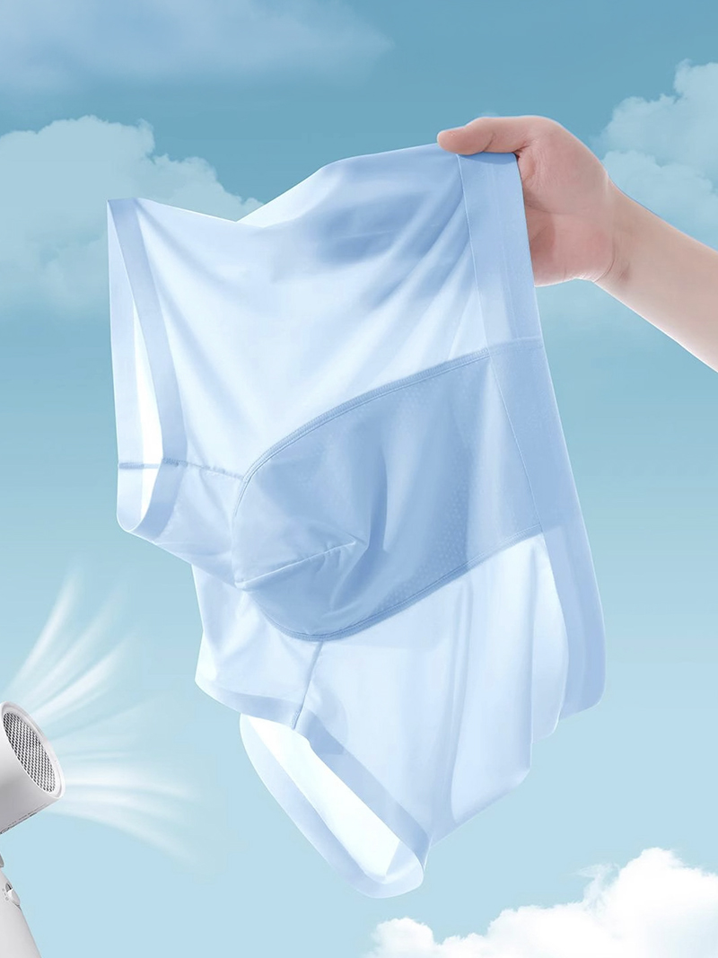 Quần Boxer Lụa Băng Basic QL065 Màu Xanh Bạc Hà