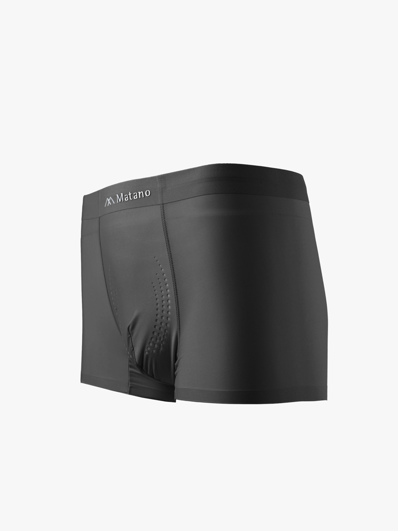 Quần Boxer Lụa Băng Đục Lỗ Thoáng Khí QL067 Màu Đen