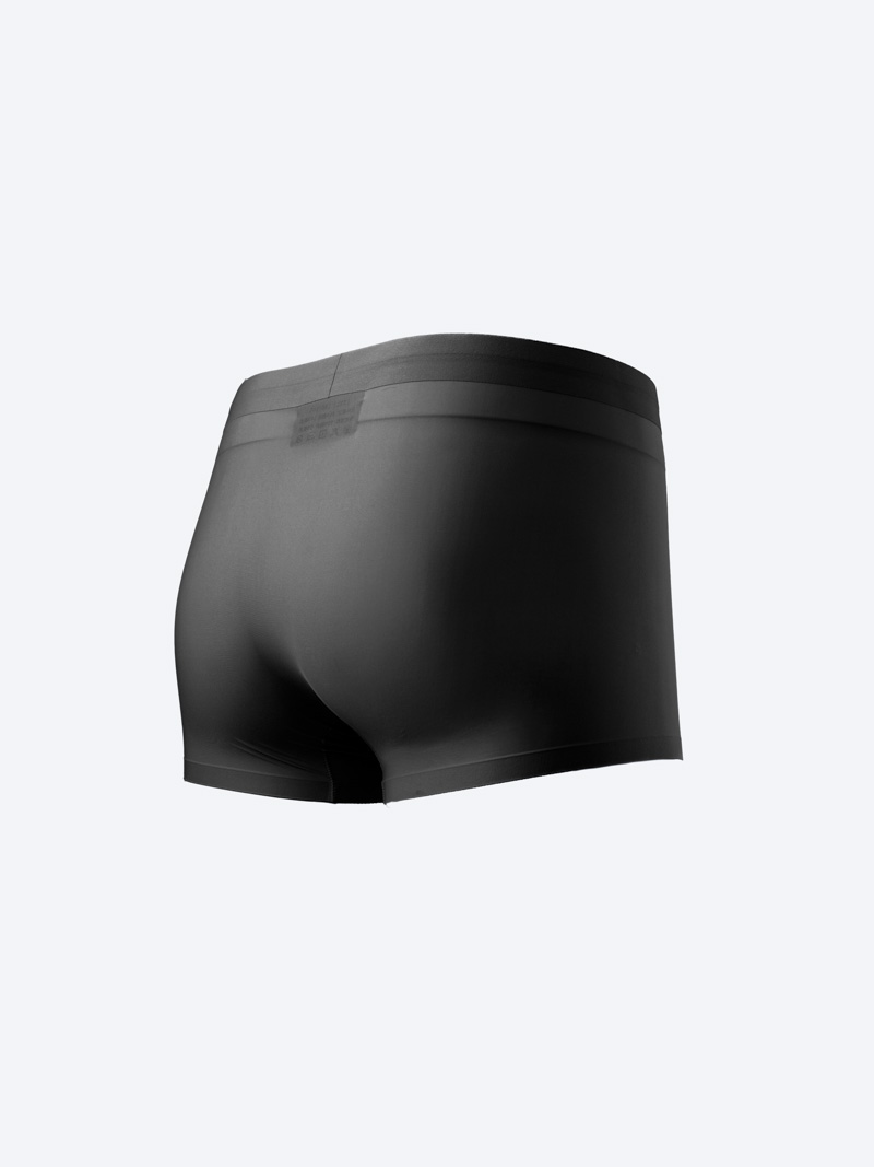 Quần Boxer Lụa Băng Đục Lỗ Thoáng Khí QL067 Màu Đen