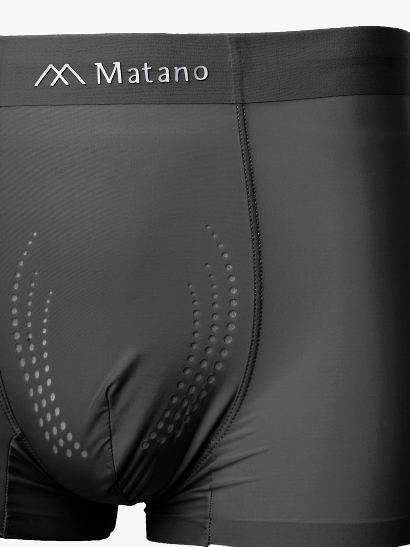 Quần Boxer Lụa Băng Đục Lỗ Thoáng Khí QL067 Màu Đen