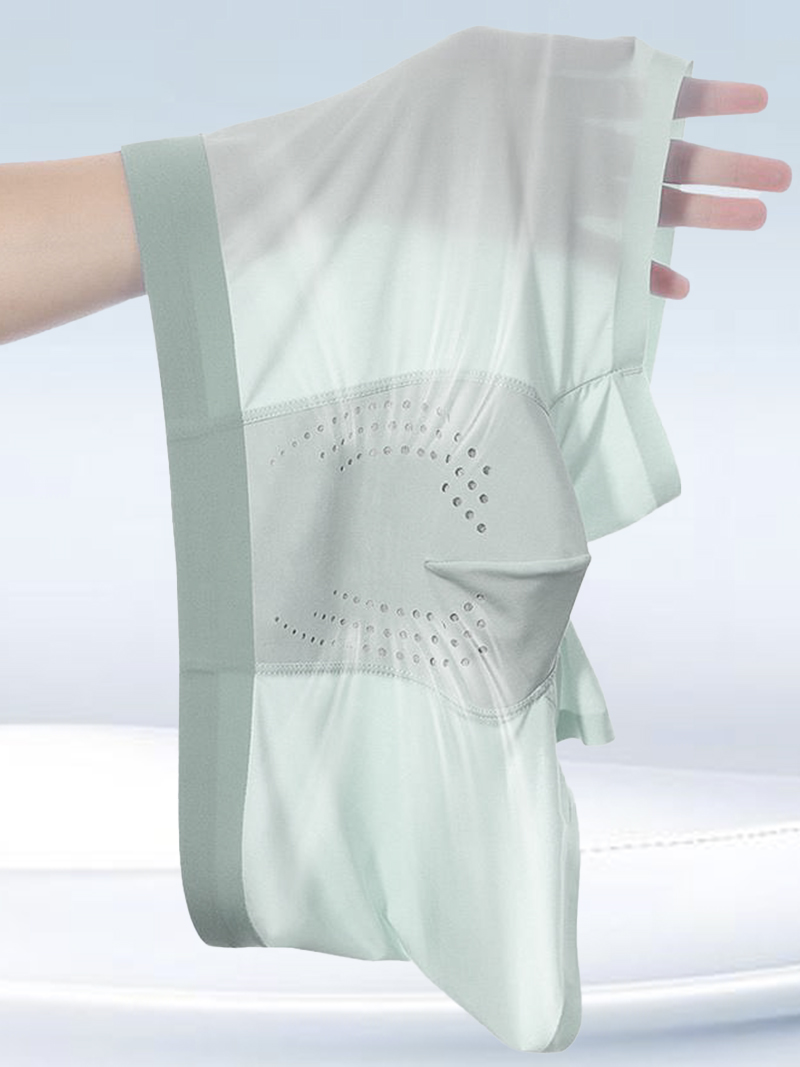 Quần Boxer Lụa Băng Đục Lỗ Thoáng Khí QL067 Màu Xám Nhạt